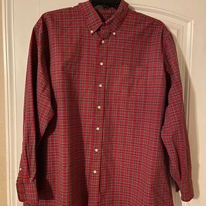 Men’s Jos A. Bank Brand Red Plaid Long Sleeve Shirt XXL